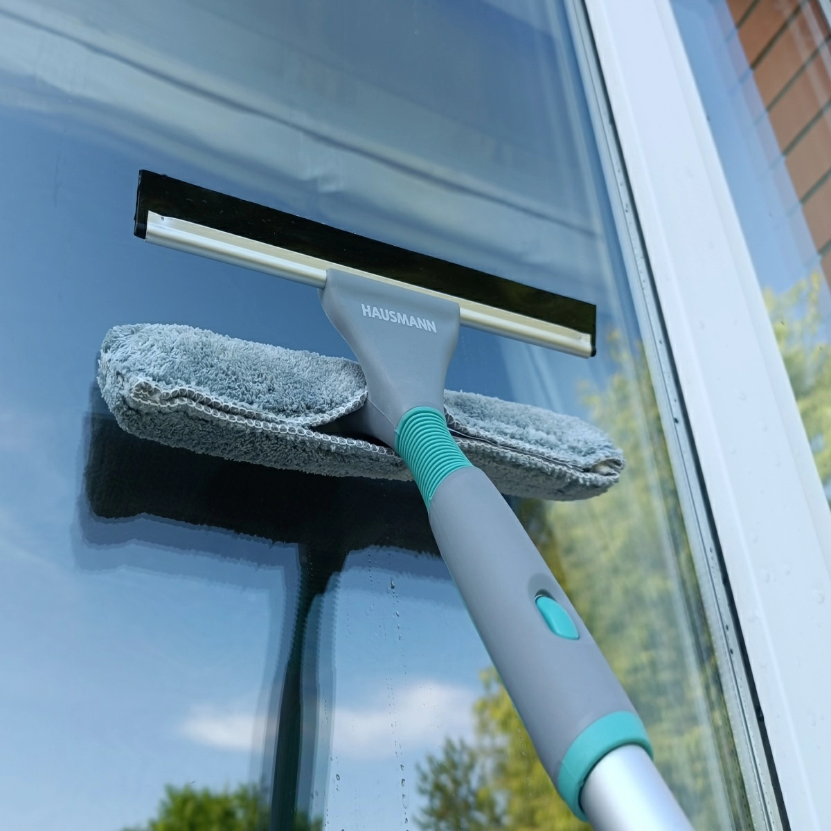 4 Щетка для мытья окон Hausmann с прямой телескопической ручкой фото 4