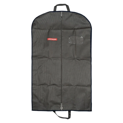 1 Чехол для одежды объемный Hausmann с овальным окном ПВХ и ручками 60x100x10, серый