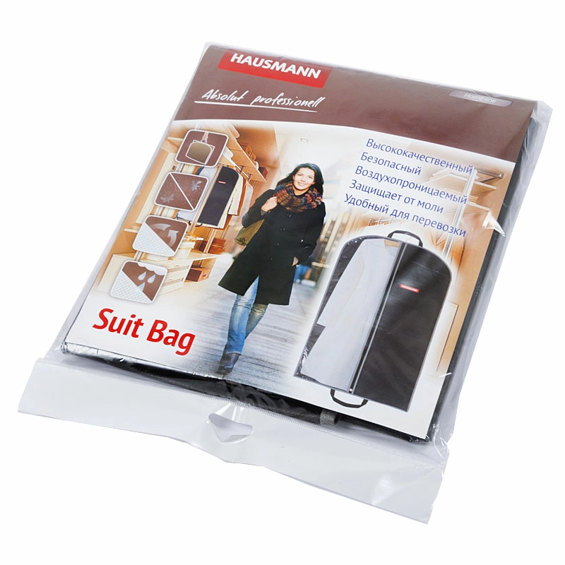 4 Чехол для одежды Hausmann 100x60см, черный фото 2